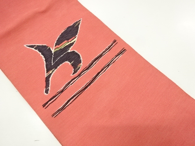 JAPANESEKIMONO / ANTIQUE FLORAL PATTERN WOVEN NAGOYA OBI (WEARABLE)
